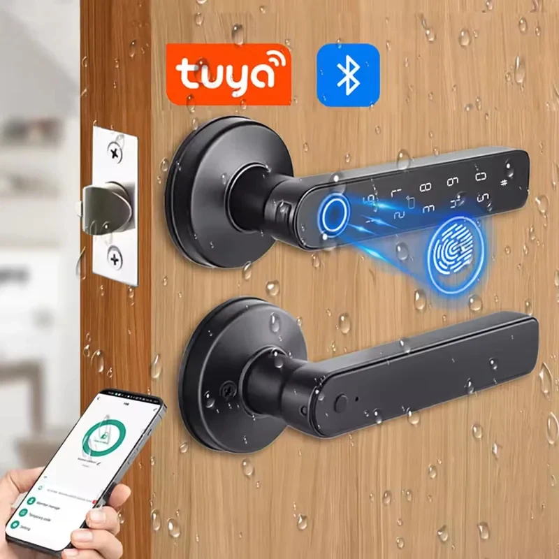 Door Handle Bar - Tuya App 블루투스 스마트 지문 도어