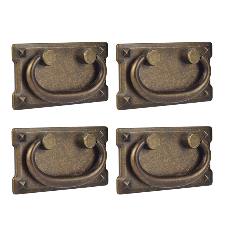 빈티지 골동품 청동 서랍 링 풀 핸들, 캐비닛 도어 가 - Furniture Hardware Parts 리뷰 및 가격