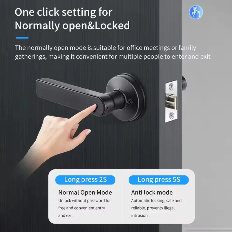 Tuya App 블루투스 스마트 지문 도어 잠금 장치  - Door Handle Bar 리뷰 및 가격