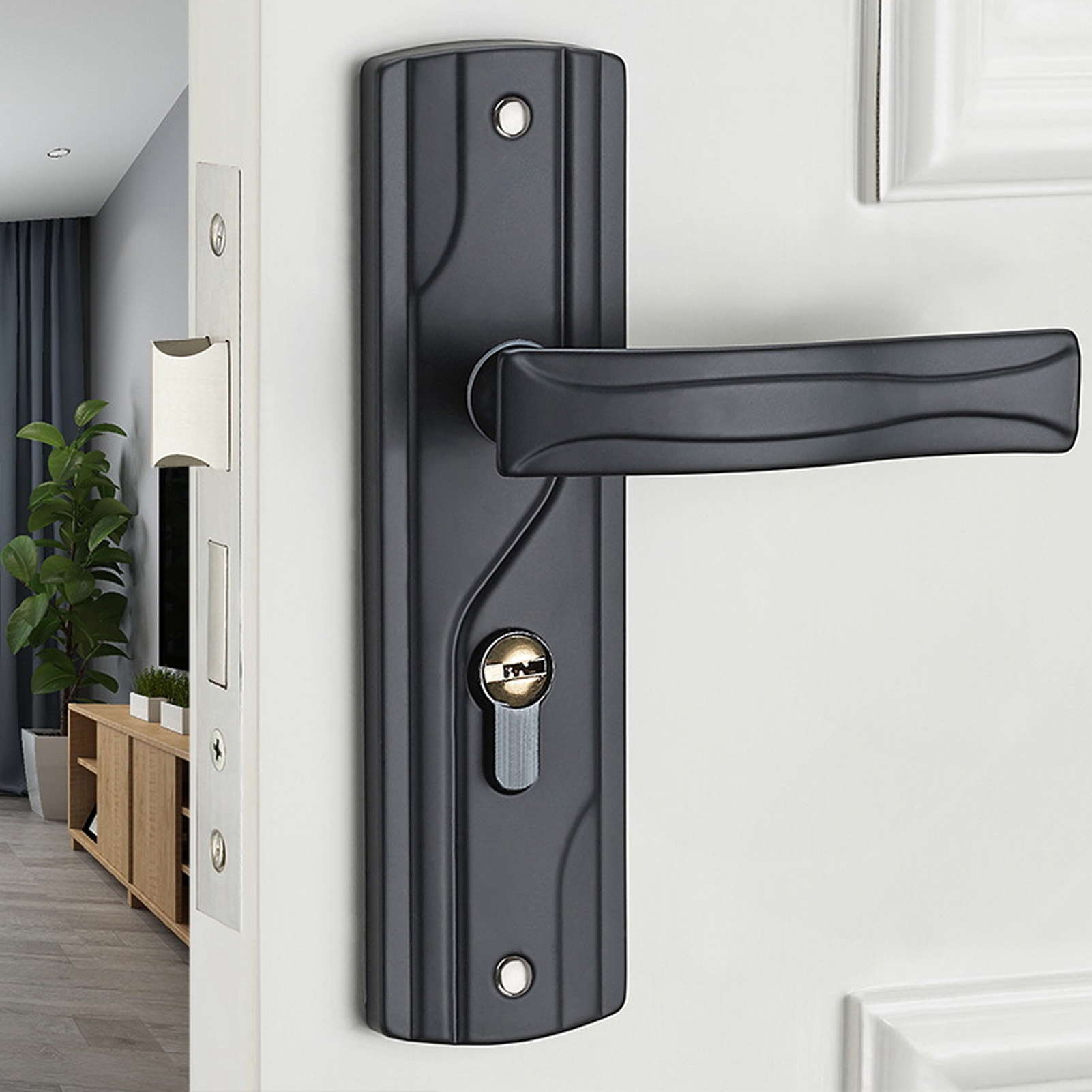문짝 망간강 사일런트 베어링 범용 문짝 레버 잠금 세트 - Door Handle Bar 리뷰 및 가격